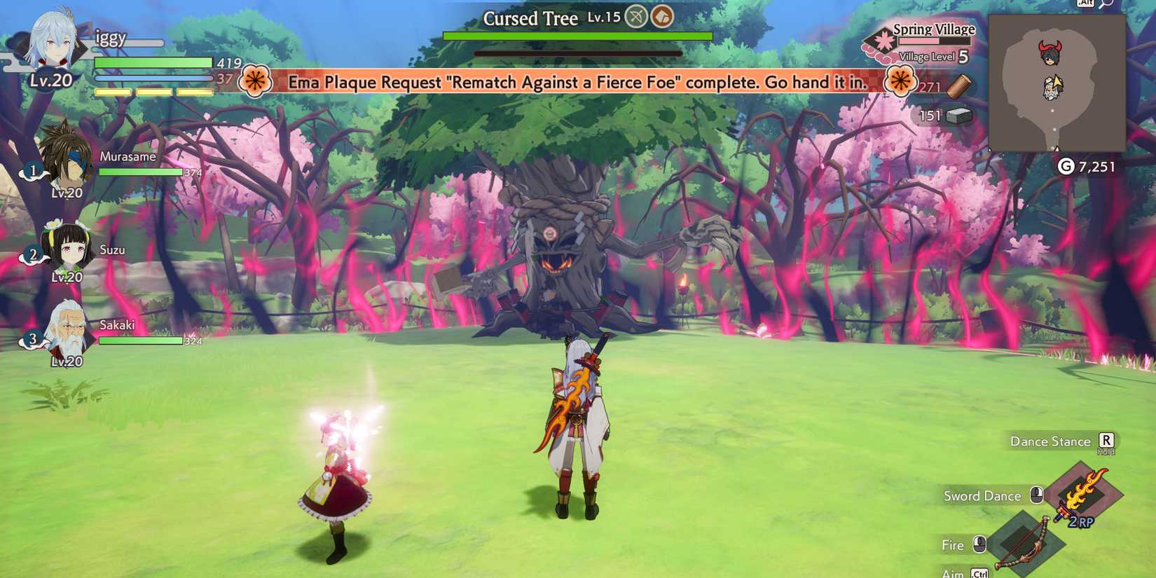 Image of the Sacred Tree boss in Rune Factory: Guardians of Azuma