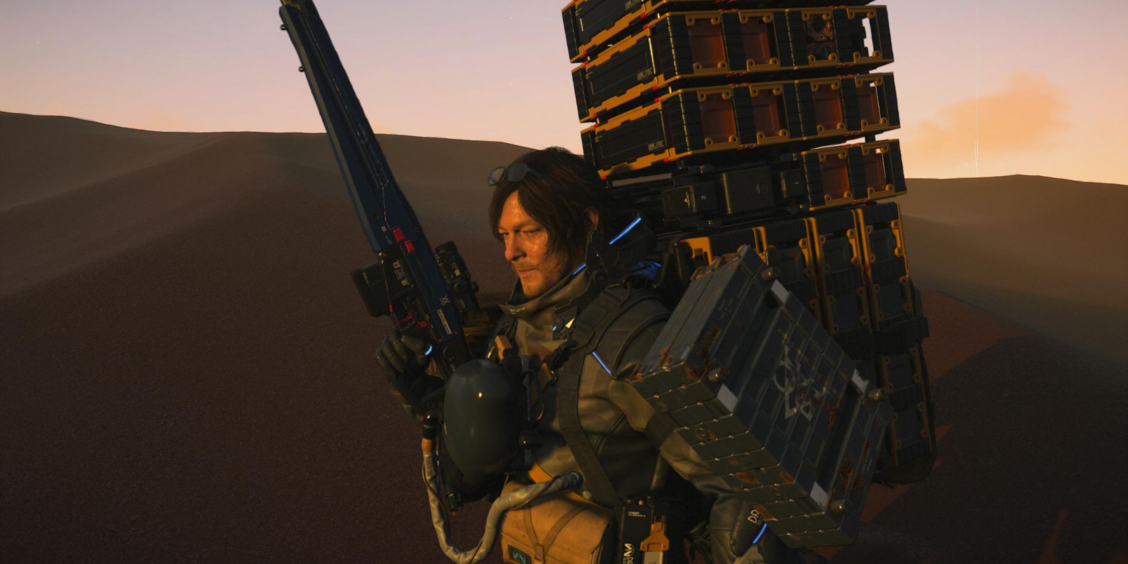 Sam with a rifle in death stranding 2