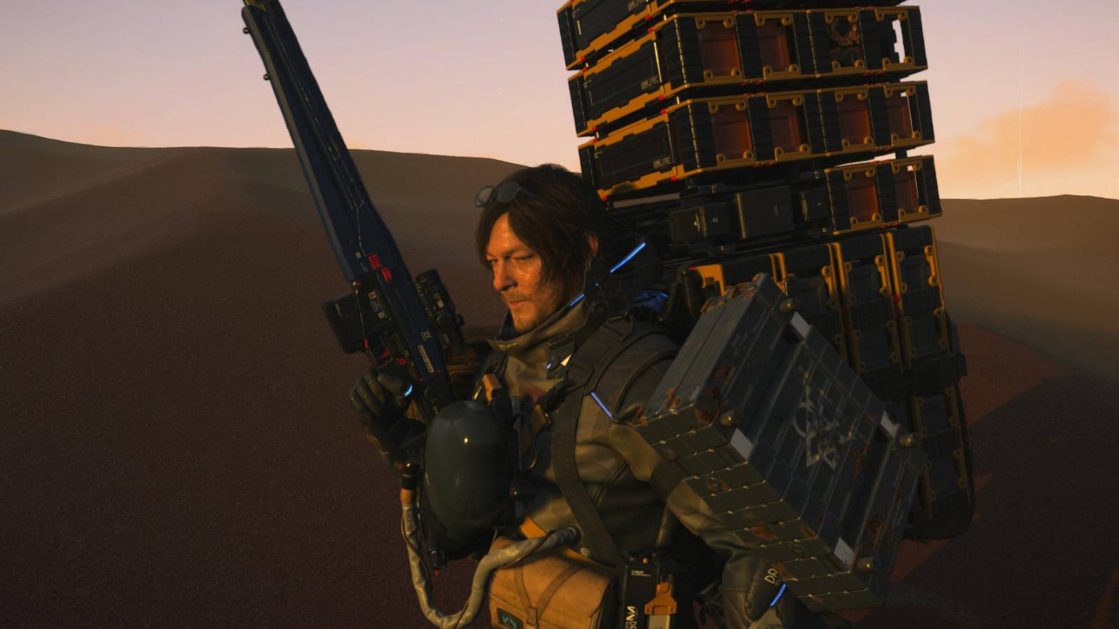 Sam with a rifle in death stranding 2