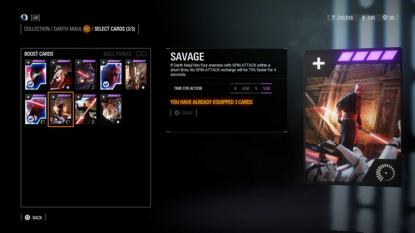 savage star card