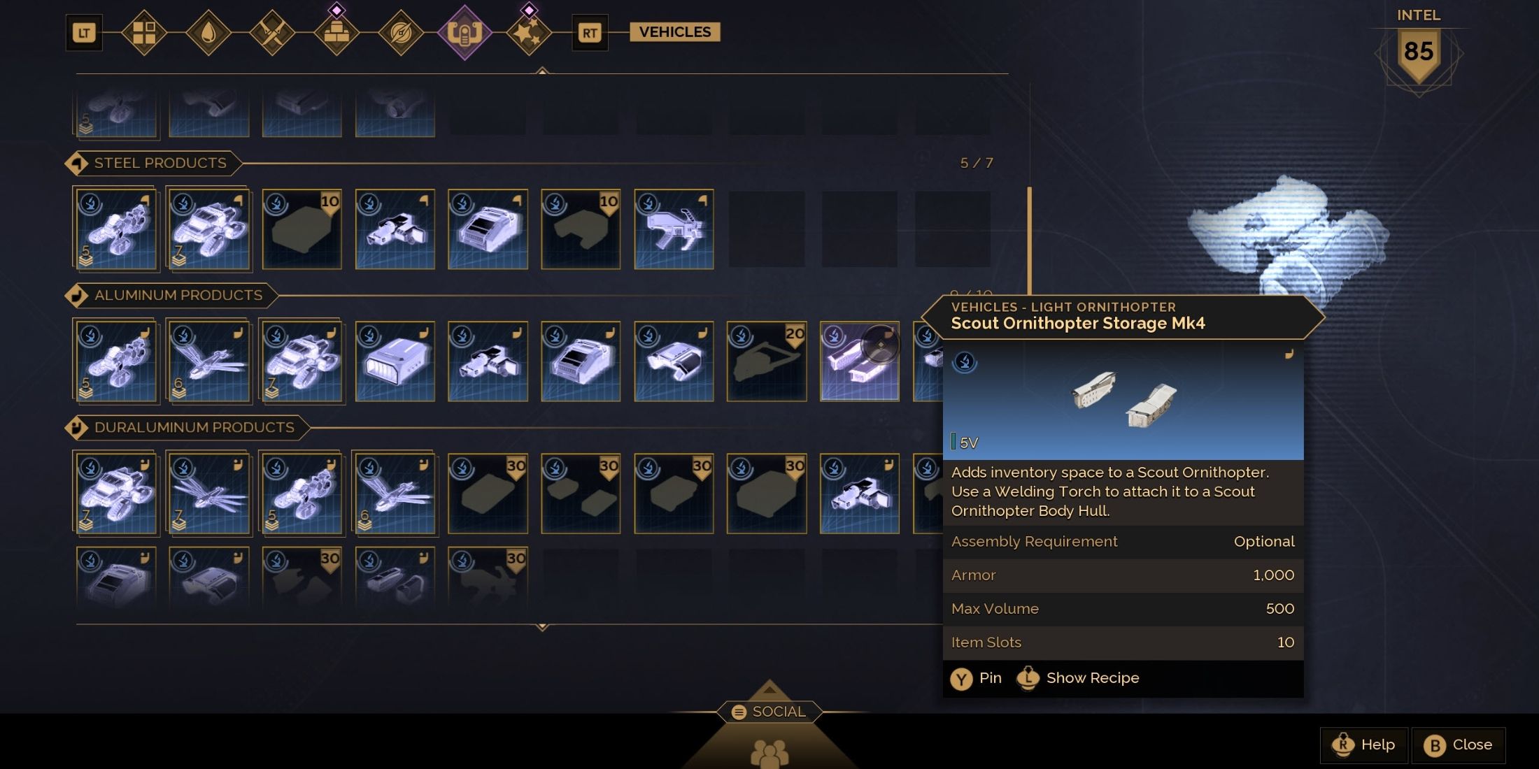 Scout Ornithopter Storage Upgrade Dune Awakening