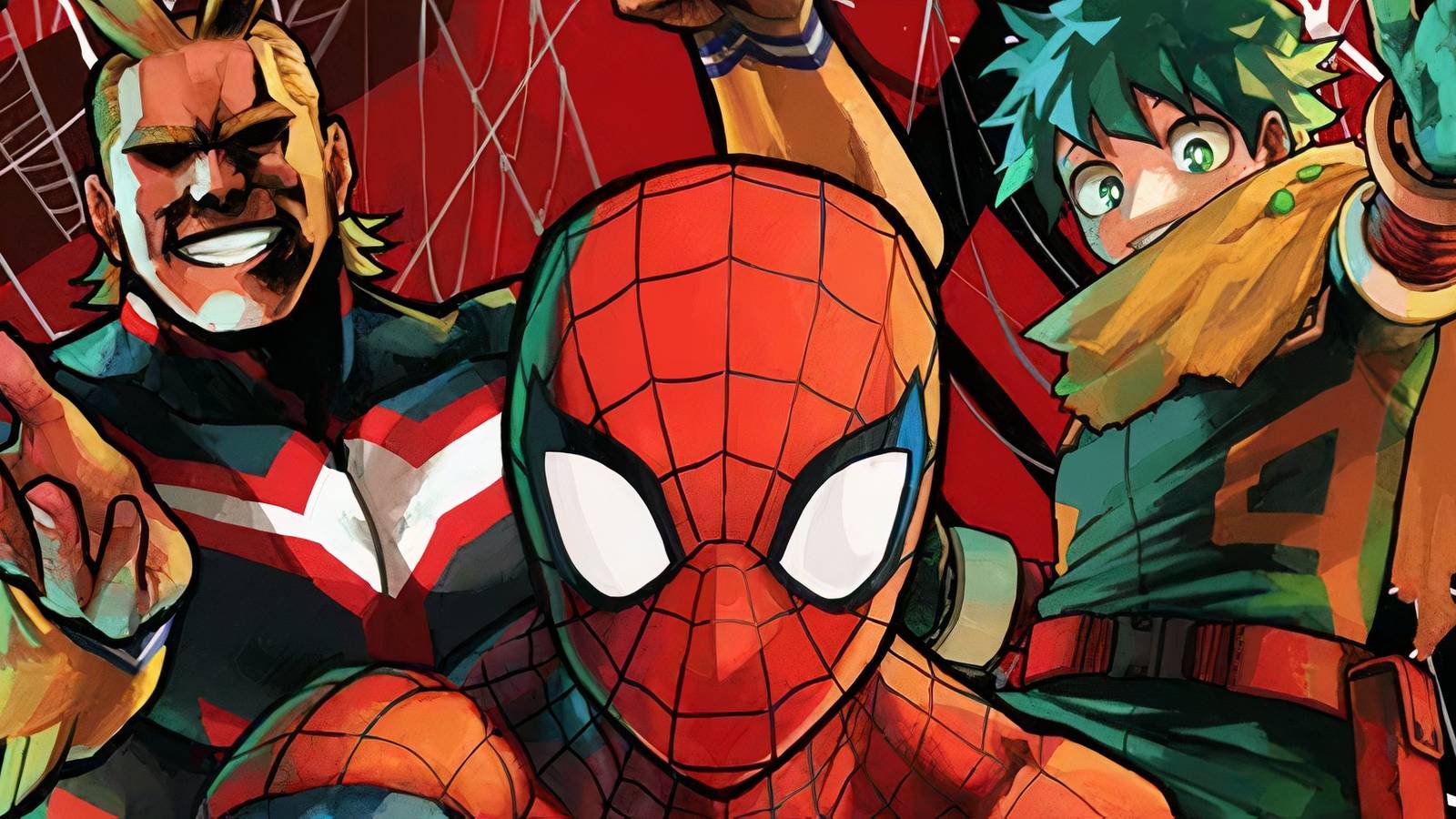 All Might, Spider-Man, Deku - My Hero Academia: Biggest Spider Man References