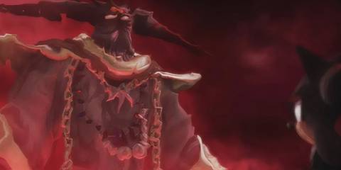 Shadow speaking to Black Doom