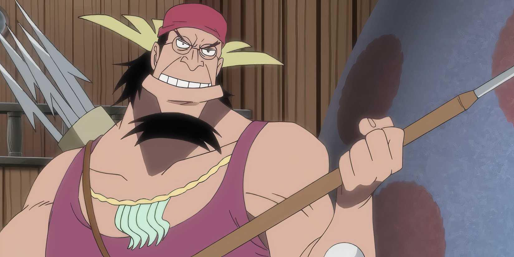 Crocus holds a harpoon