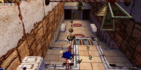 Sonic on a grind rail