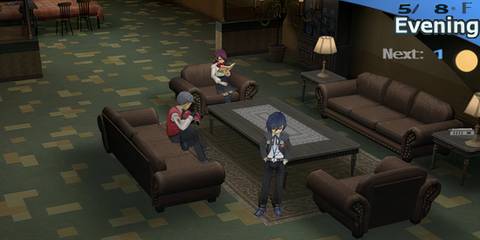 Persona. 3characters in the dormitory