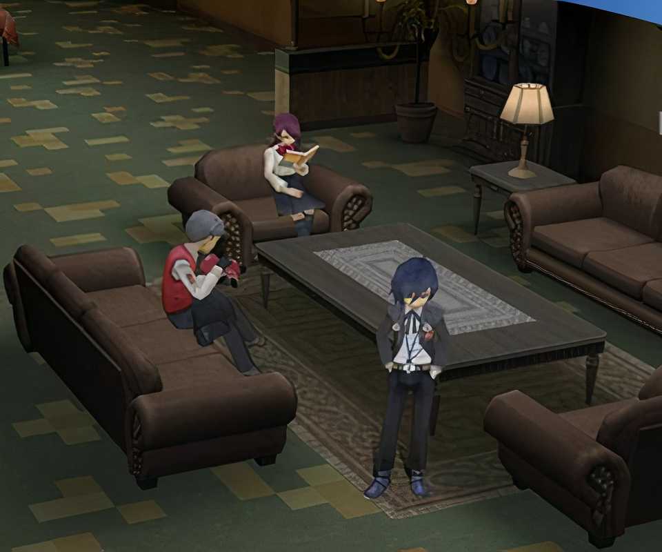 Persona. 3characters in the dormitory