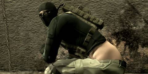 Johnny kneeling down