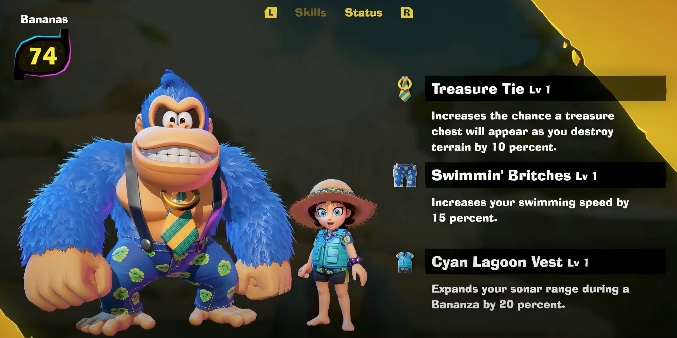DK and Pauline who dress Donkey Kong Banza