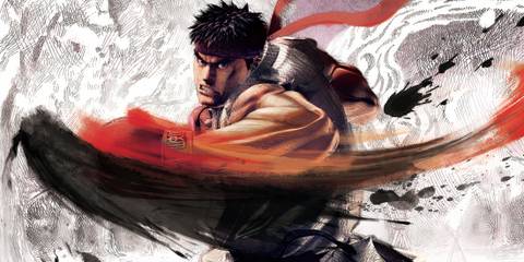 Ryu punching the screen