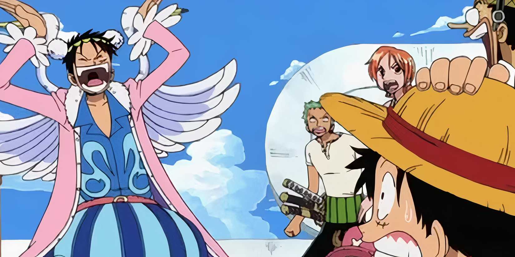 Bon Clay turnign into Luffy