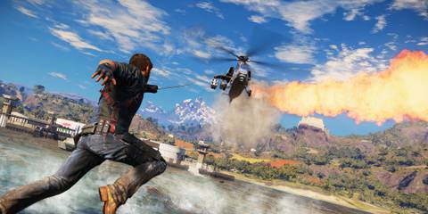 Rico grapling hook to a helicopter