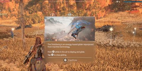 Aloy retreiving the paraglider