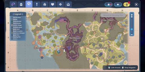 Secret cave entrance map location in Palia's Adventure On The Horizon quest