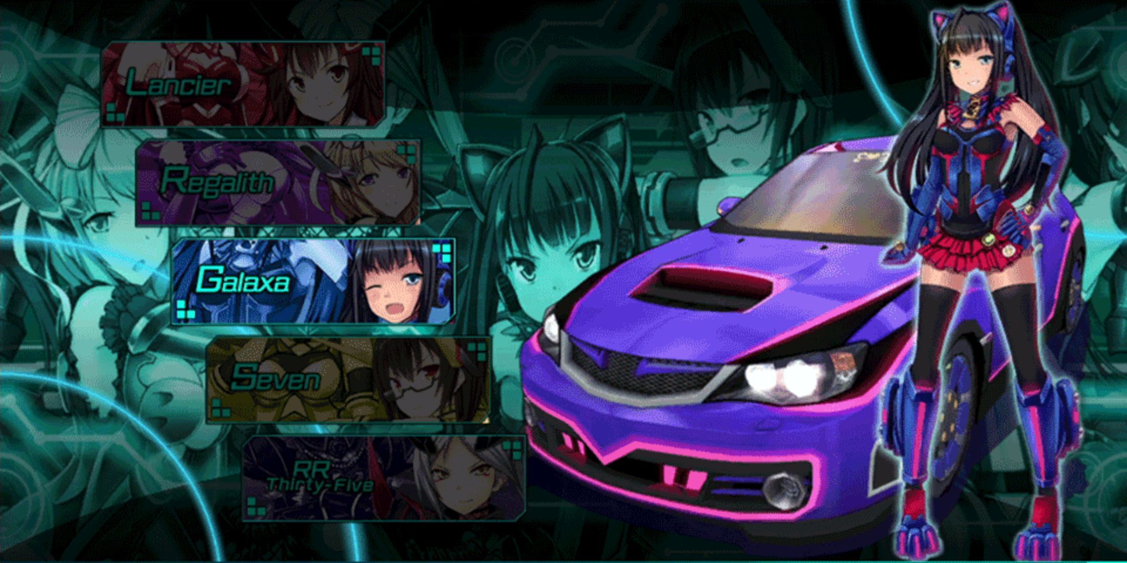 Selecting Galaxa as a playable character - Drive Girls