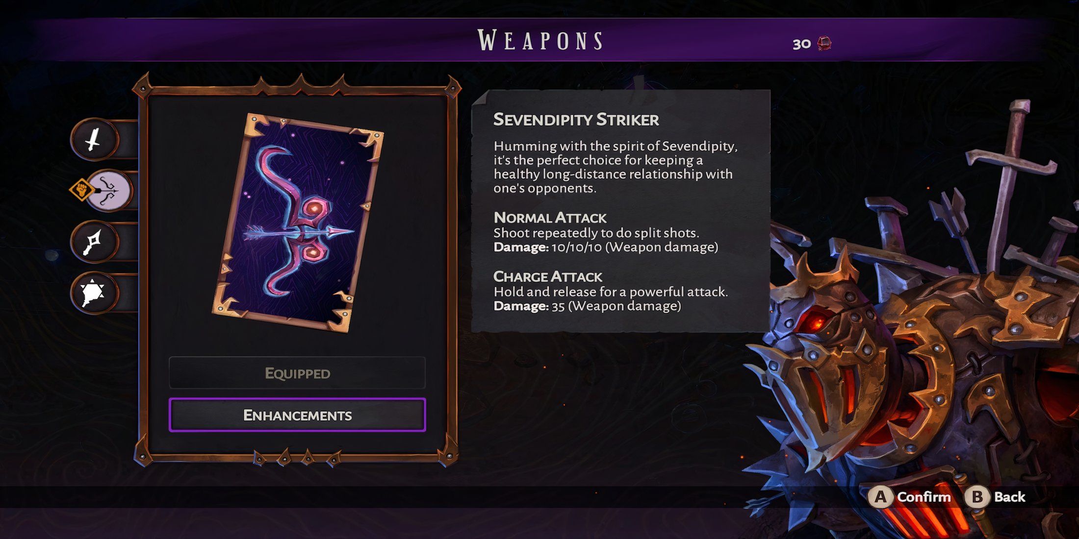 Sevendipity Striker in Lost in Random The Eternal Die