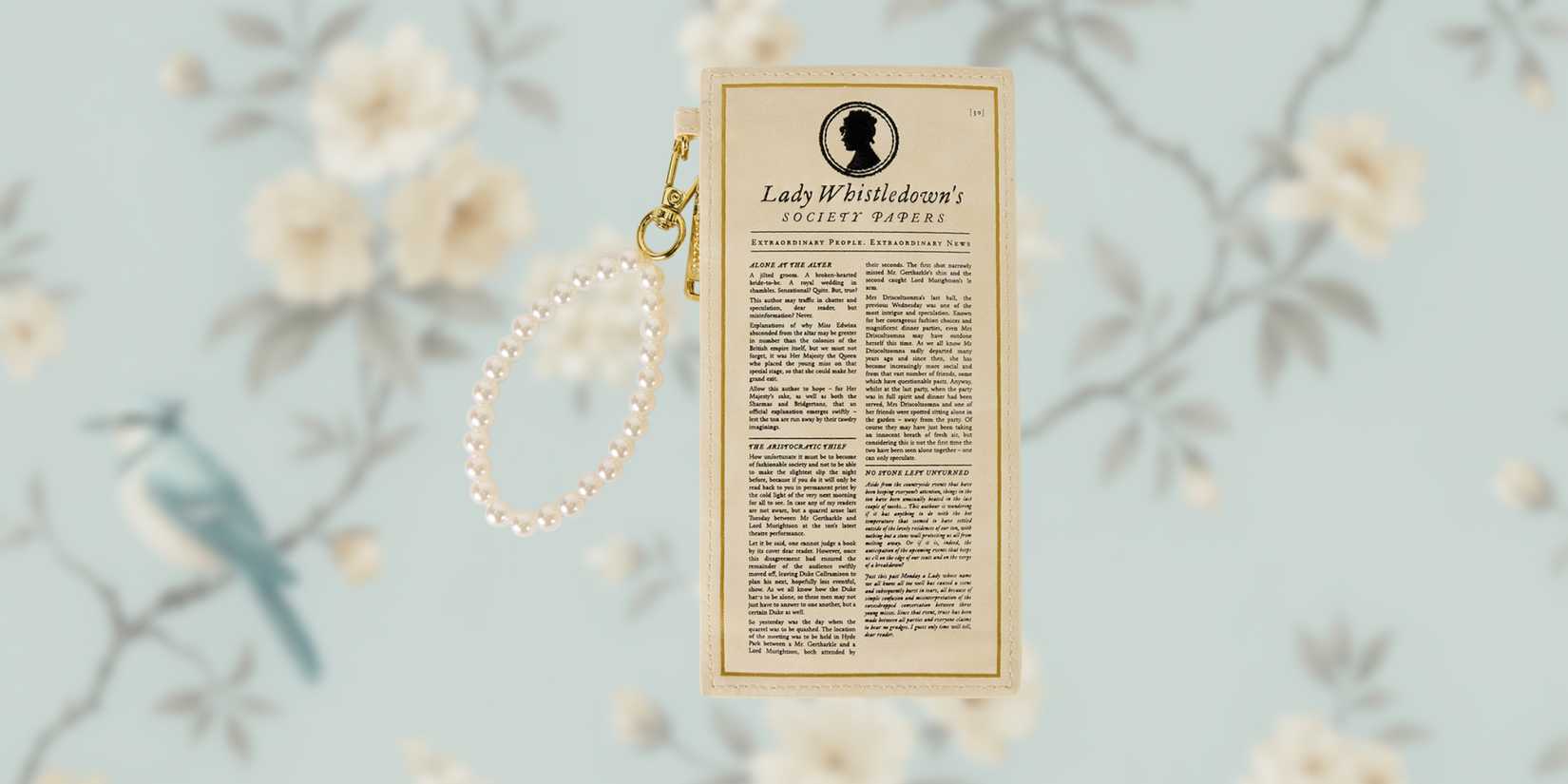 Image of the Bridgerton X Loungefly wallet. 