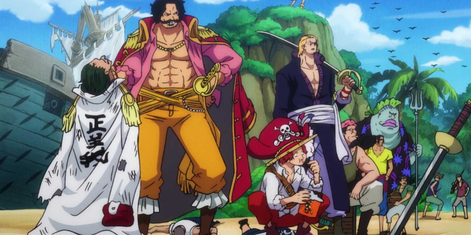 Shanks with the rest of the Roger Pirates - One Piece