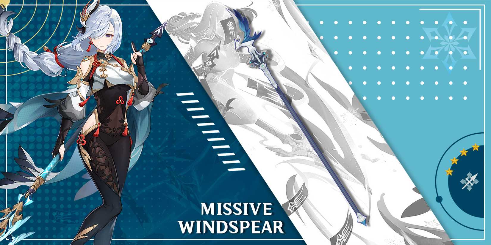 shenhe using missive windspear weapon in genshin impact