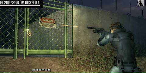 Shooting a lock in Metal Gear Acid
