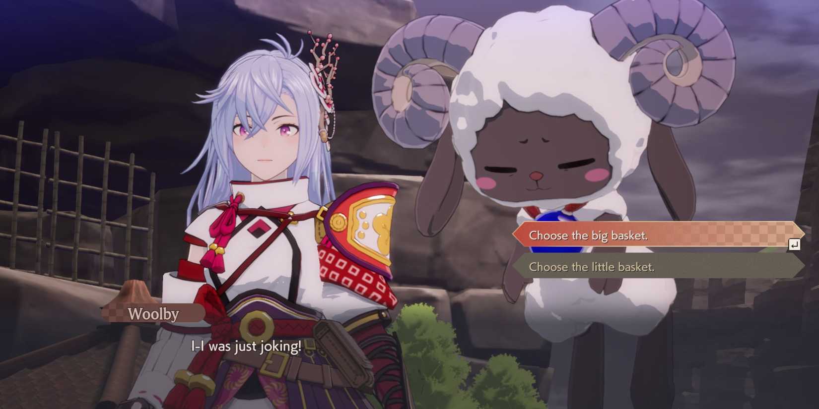 Big or Little Basket player choice in Rune Factory Guardians of Azuma
