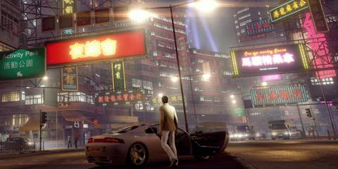 Sitting in a car in Sleeping Dogs