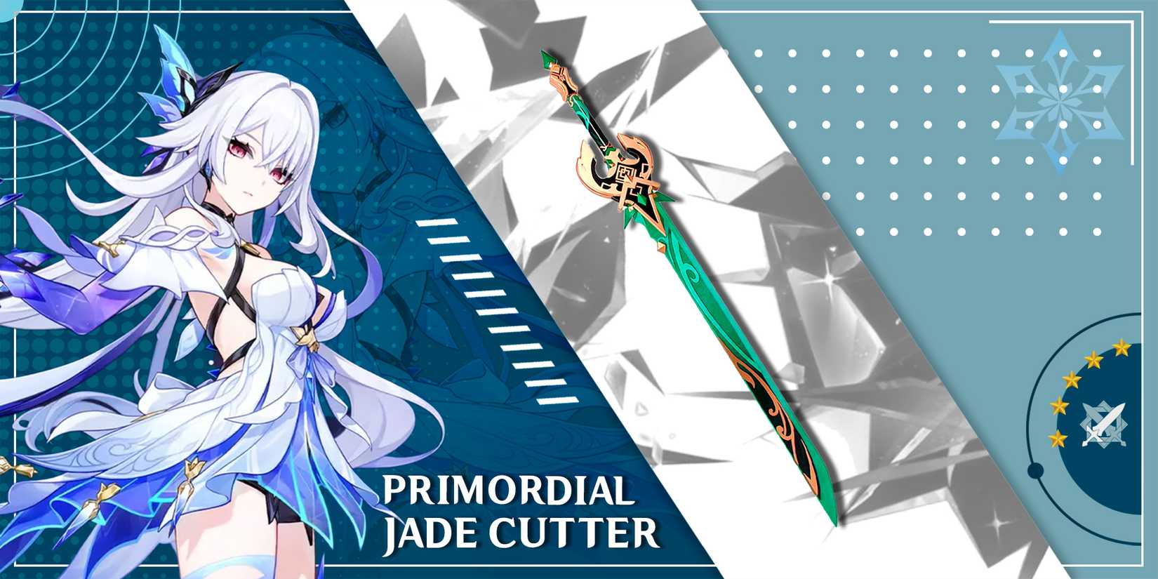 skirk using primordial jade cutter weapon in genshin impact