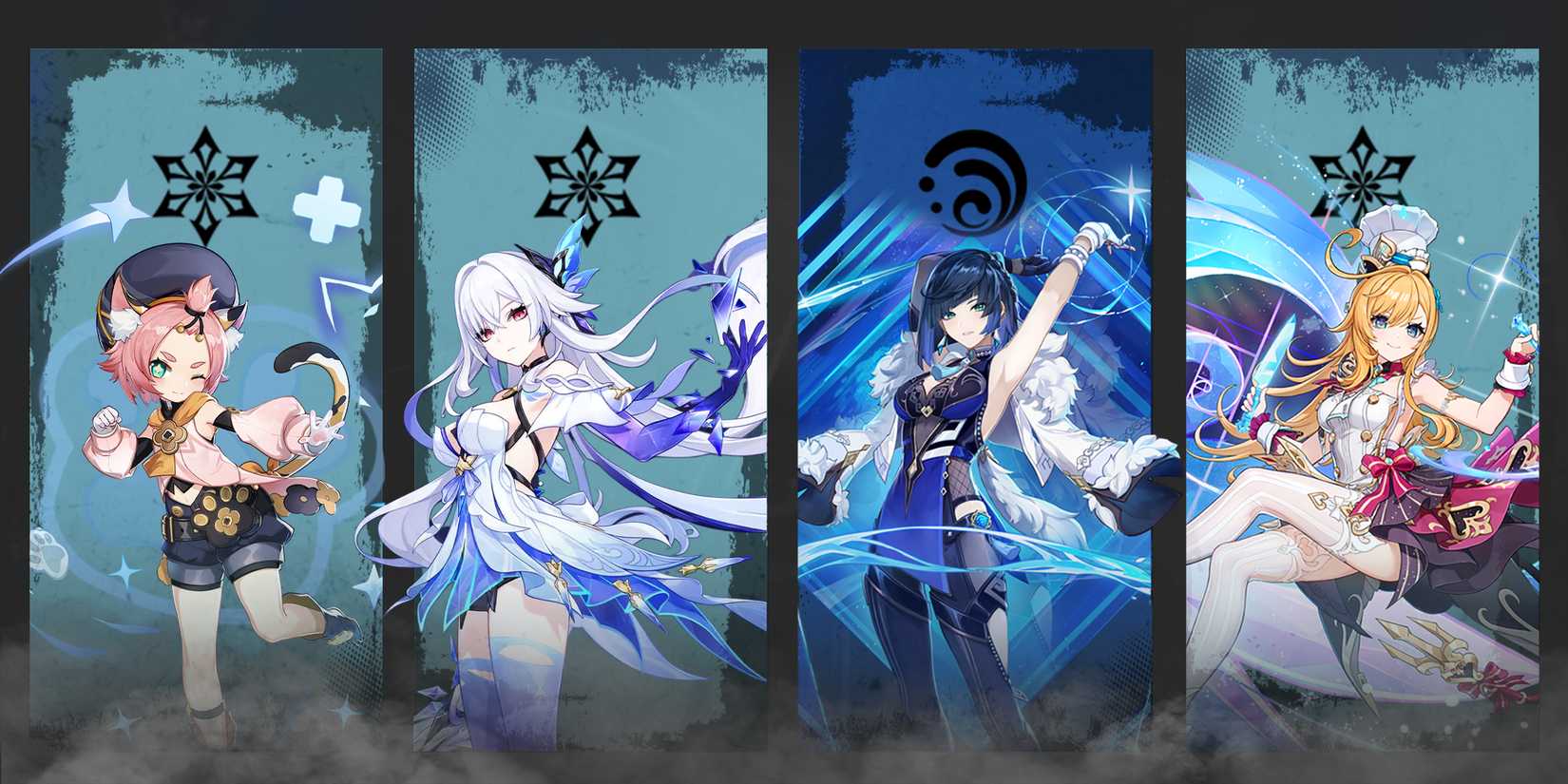 skirk-yelan-escoffier-and diona team composition in genshin impact