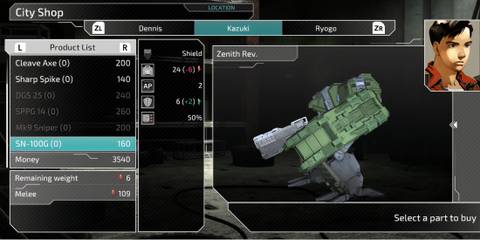 SN-100G shield in Front Mission 3 Remake