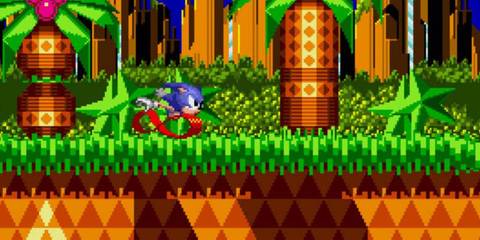 Sonic sprinting in Sonic CD