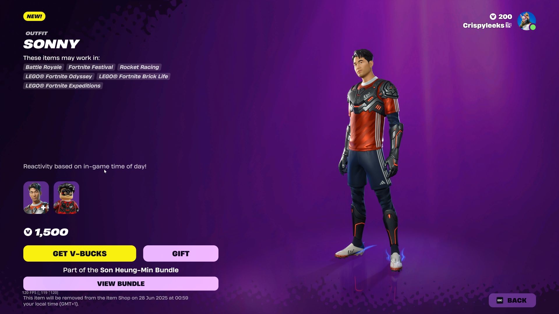 Piel soleada en Fortnite