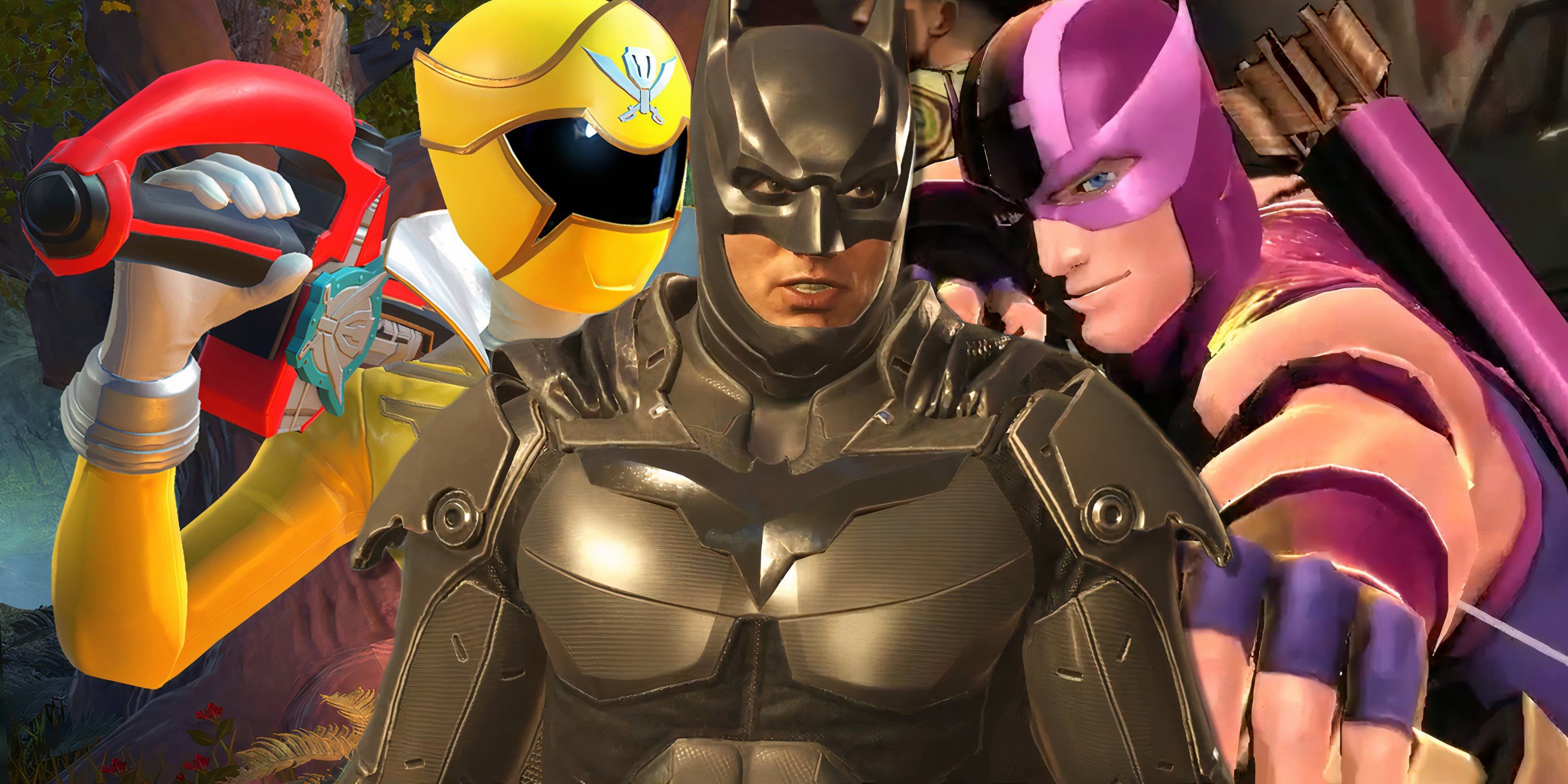 Split image of Power Rangers Battle For The Grid, Injustice 2, and Ultimate Marvel Vs. Capcom 3