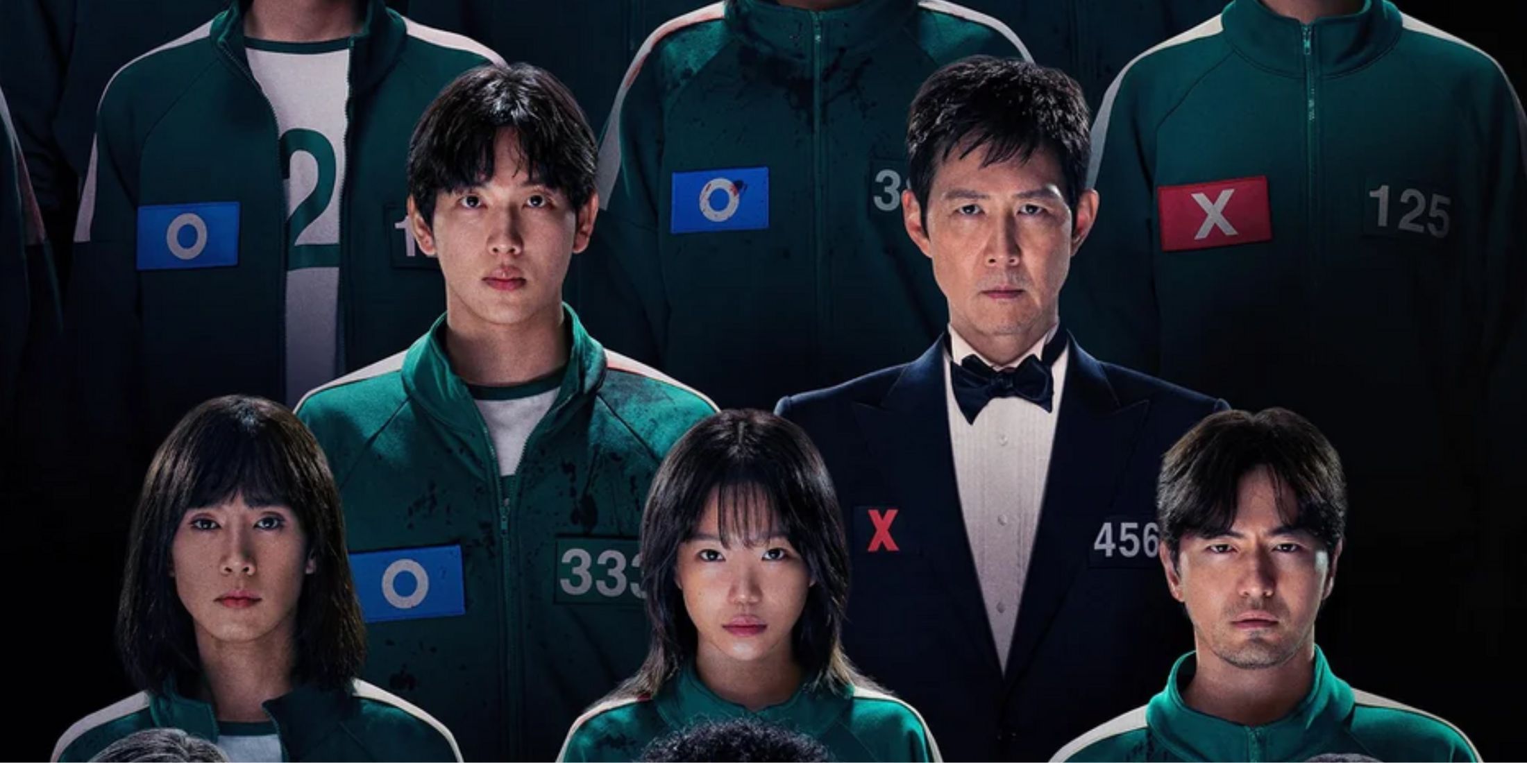 A promotional poster of Squid Game Season 3, with many contestants' portraits.