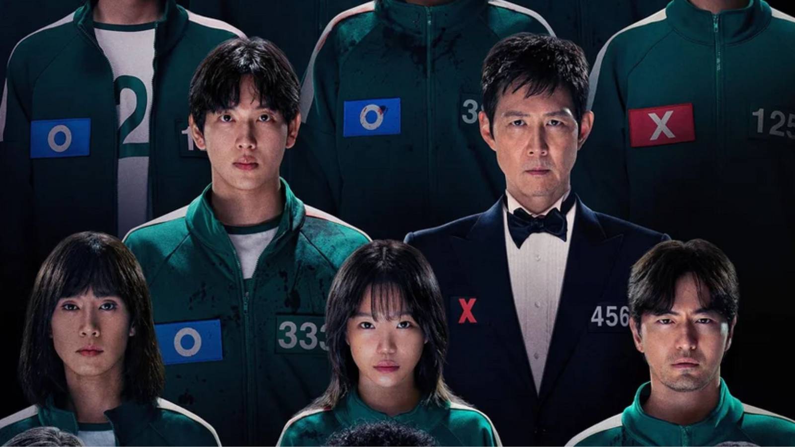 A promotional poster of Squid Game Season 3, with many contestants' portraits.