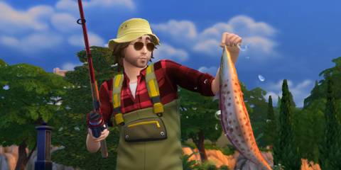 fishing in The Sims 4