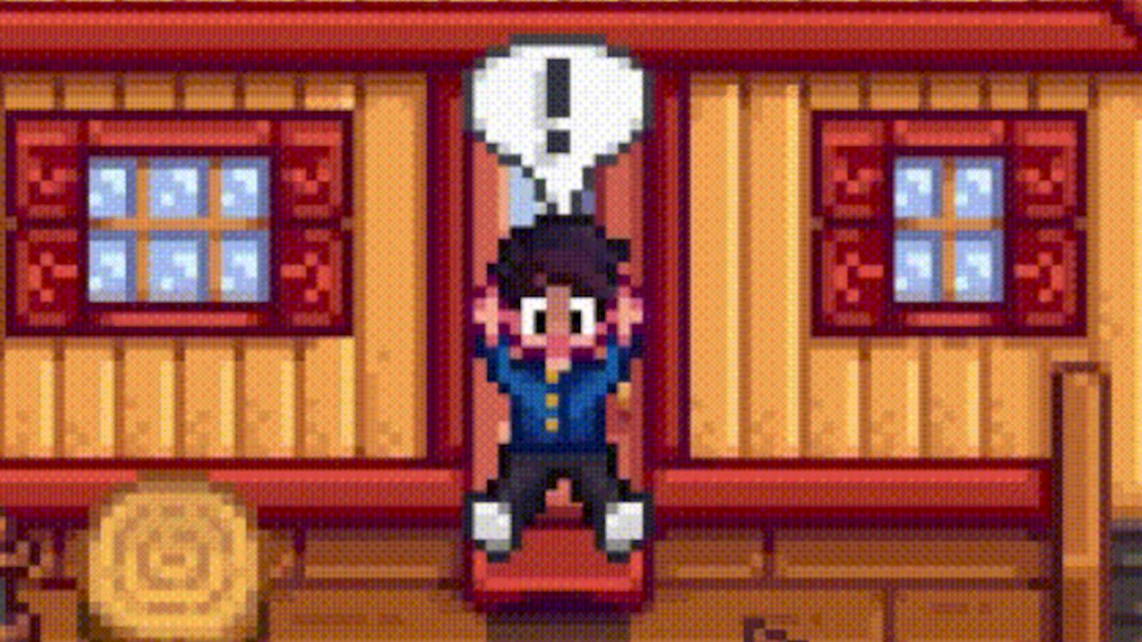 stardew valley player gets funny jumpscare while fishing