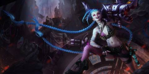 Jinx and pow pow in League of Legends