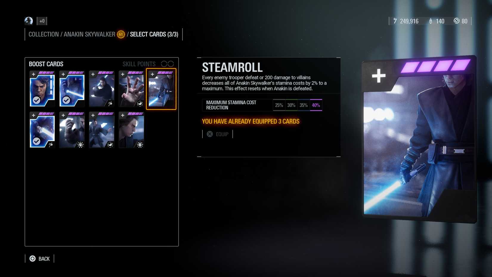 steamroll star card