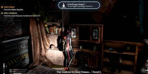 Stellar Blade EVE collecting the medicine