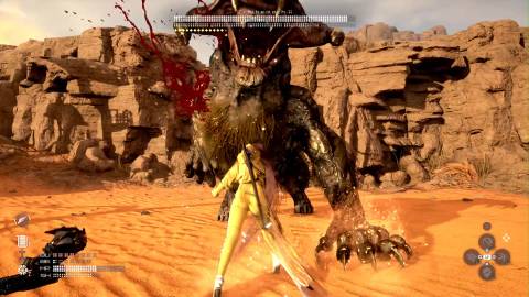 Stellar Blade fighting Behemoth