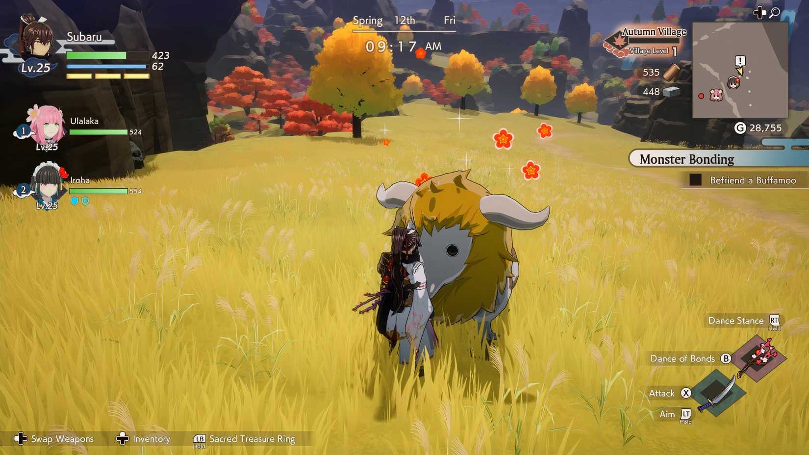 successfully befriended a monster in rune factory guardians of azuma