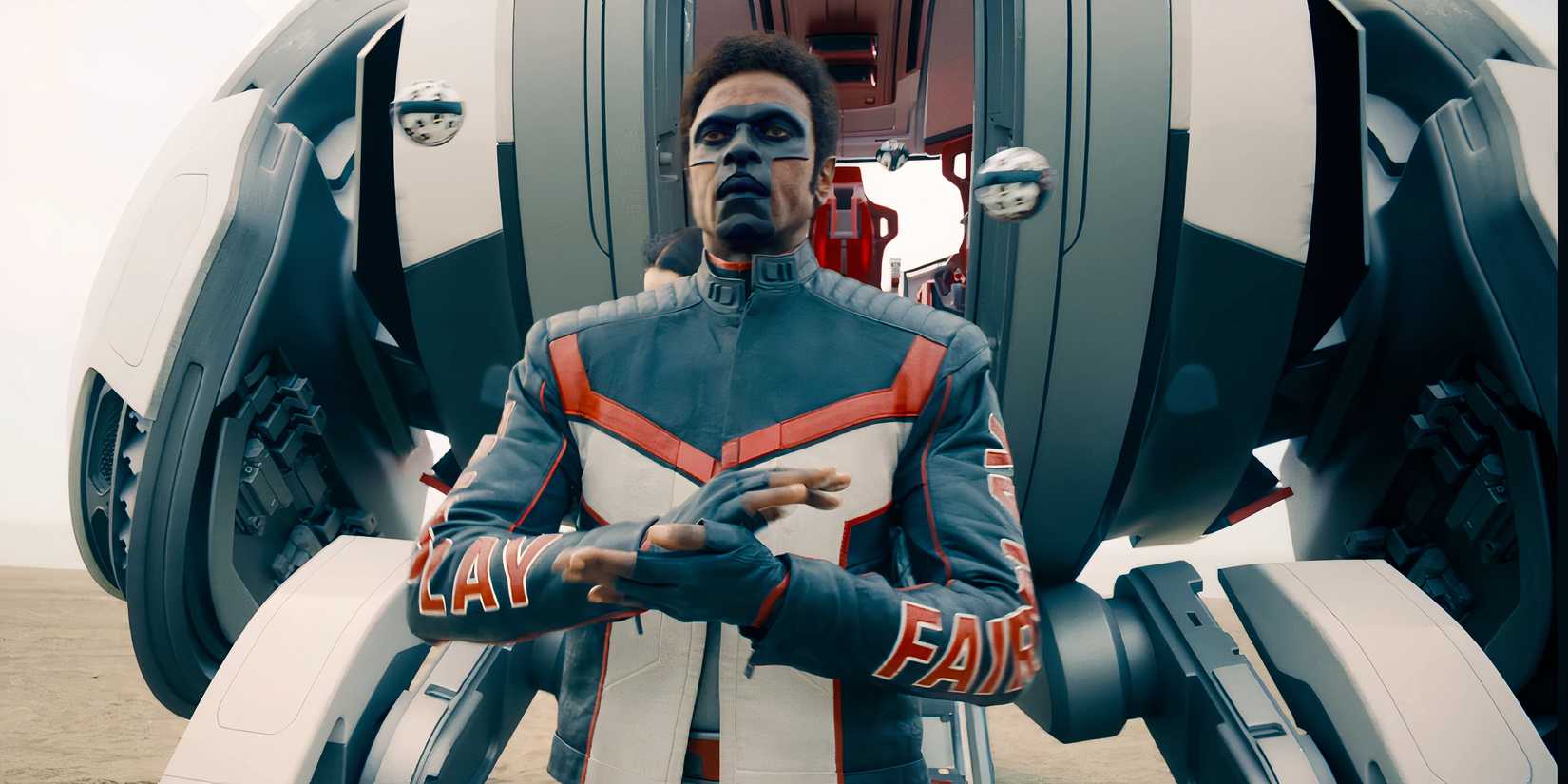 Mr. Terrific exiting his ship in Superman