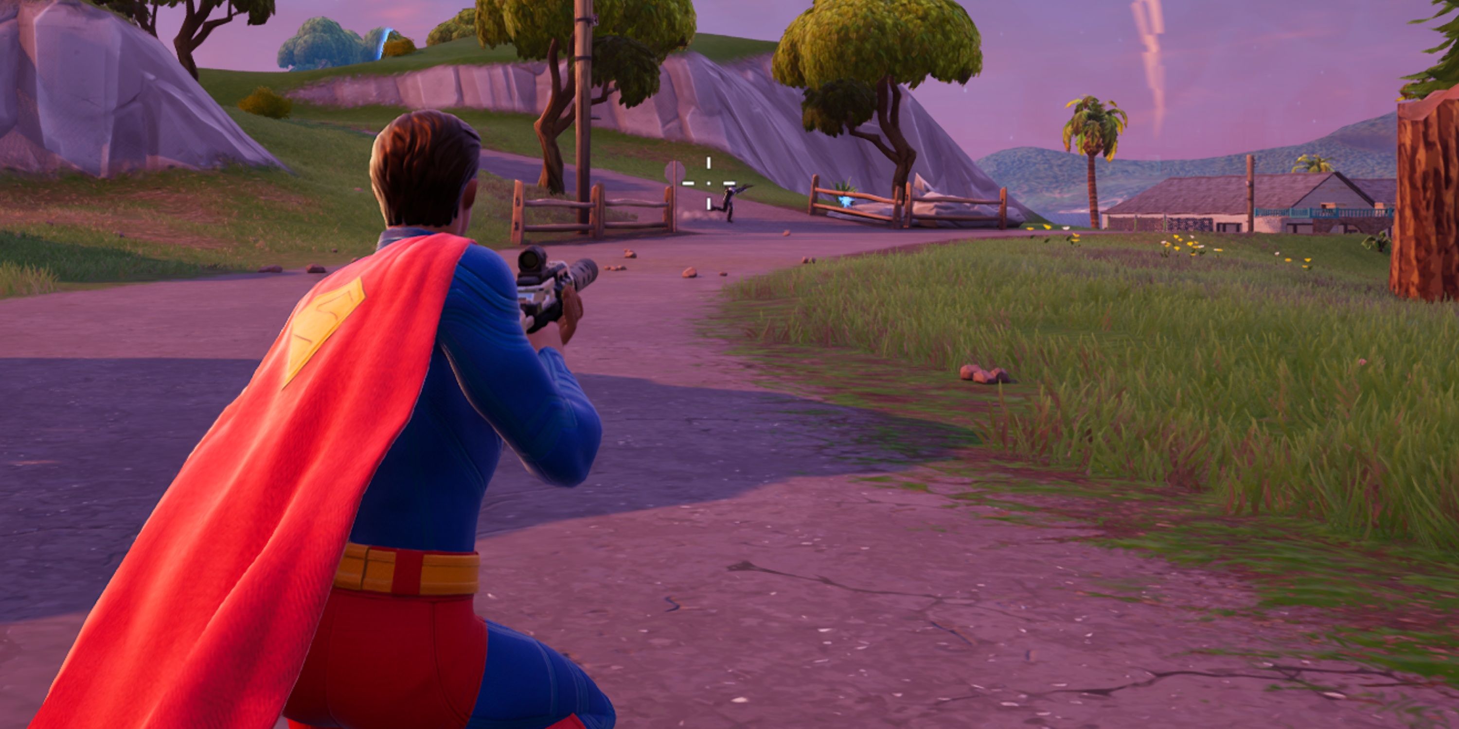 Superman with a SMG