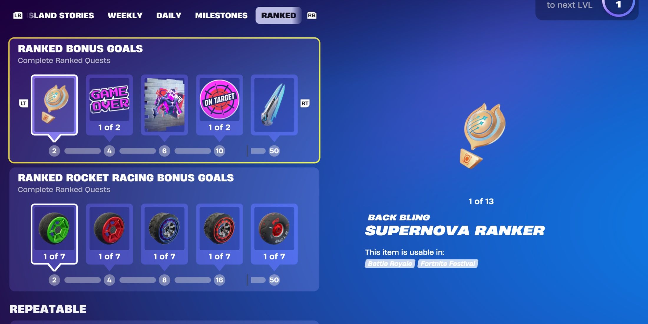 Supernova Ranker Fortnite