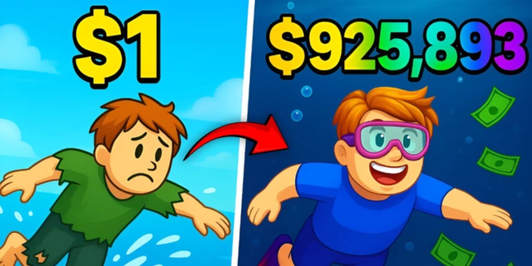 Swim for Money characters