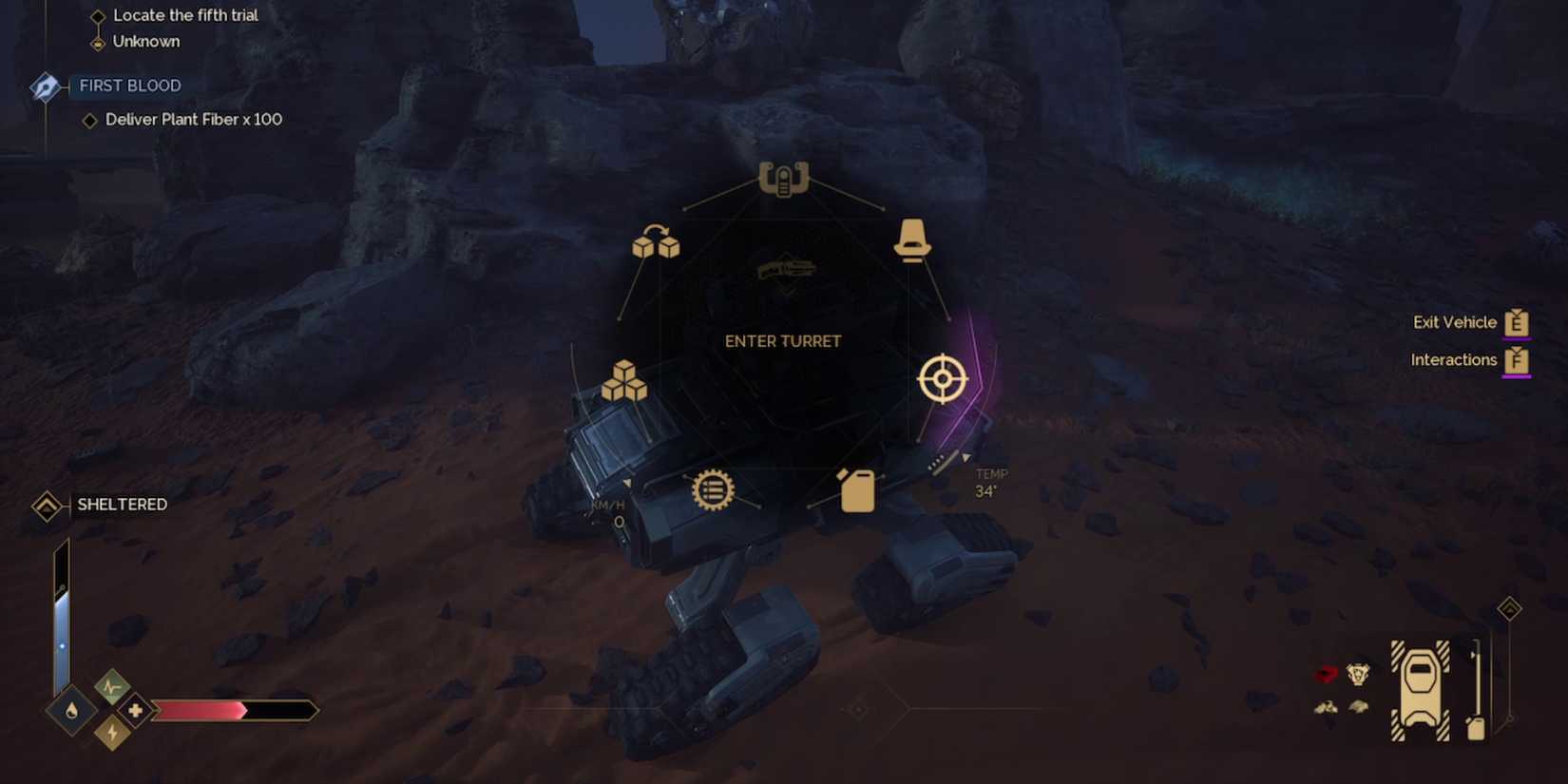 swithcing to turret in a buggy in dune awakening