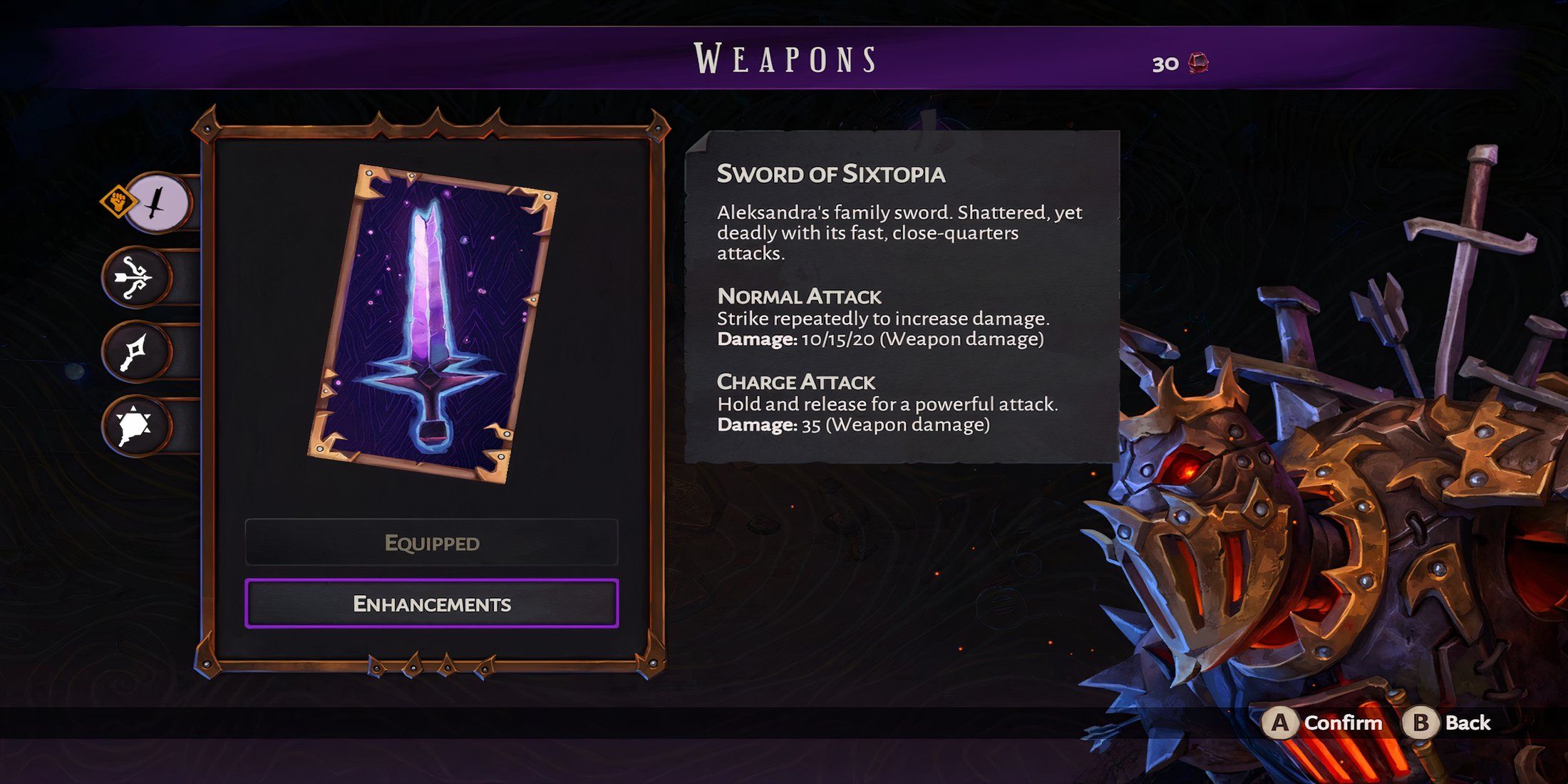Sword Of Sixtopia in Lost in Random The Eternal Die
