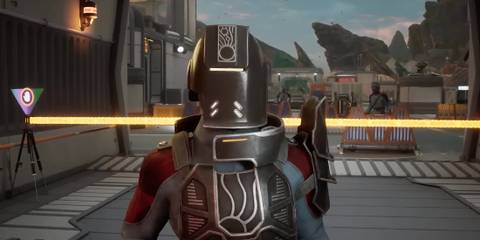 Talking to an NPC in The Outer Worlds 2