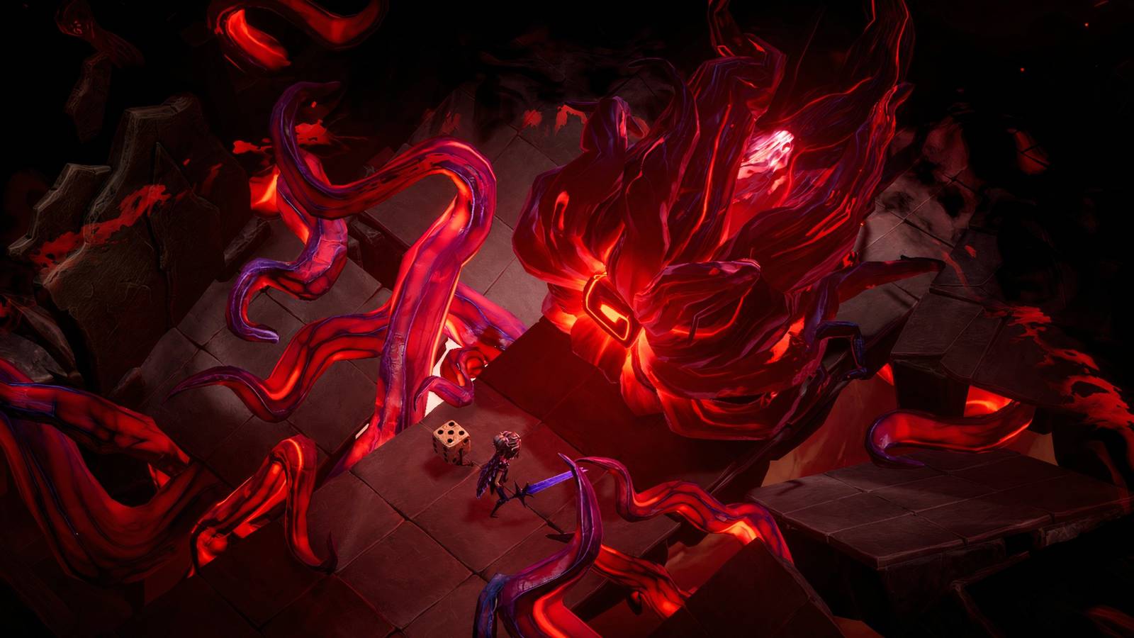 Talking to Mare the Knight in Lost in Random The Eternal Die