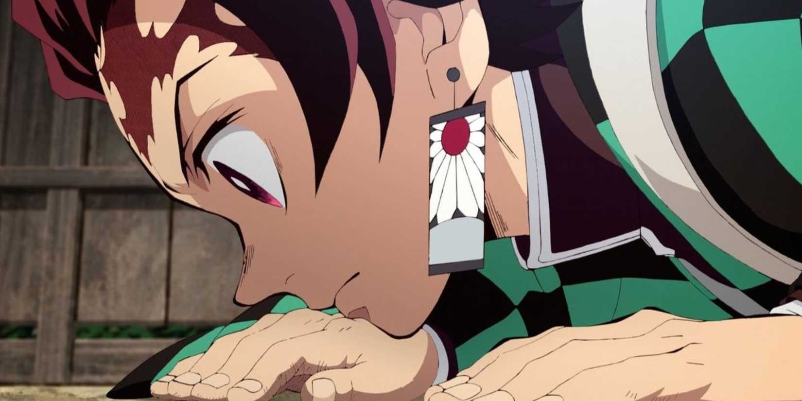 Tanjiro's nose in Demon Slayer